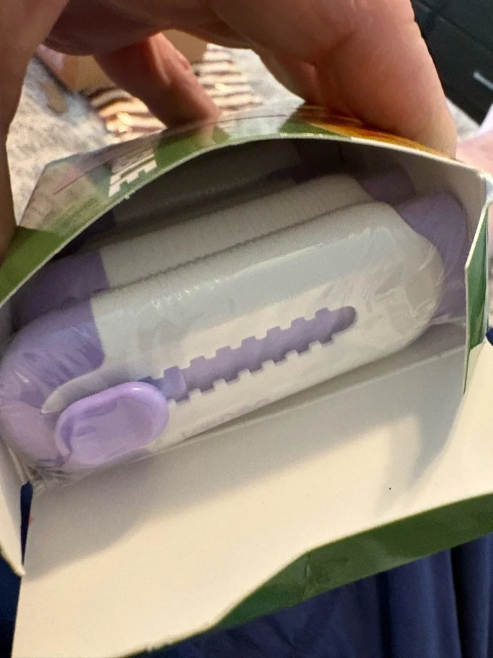 5 Pack Erasers, Purple Sliding Retractable